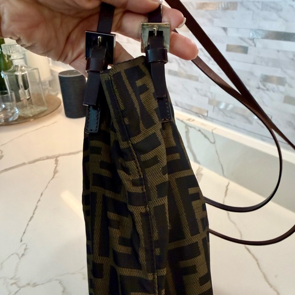 FENDI Zucca Canvas Tote Bag Khaki Brown | Preloved Great Condition - Picture 6 of 14